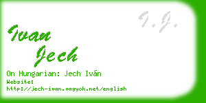 ivan jech business card